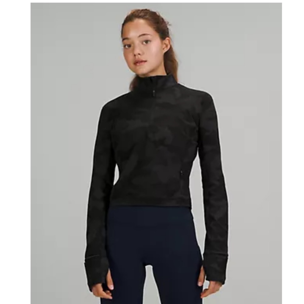 Lululemon It’s Rulu Run Cropped Half Zip Size 10